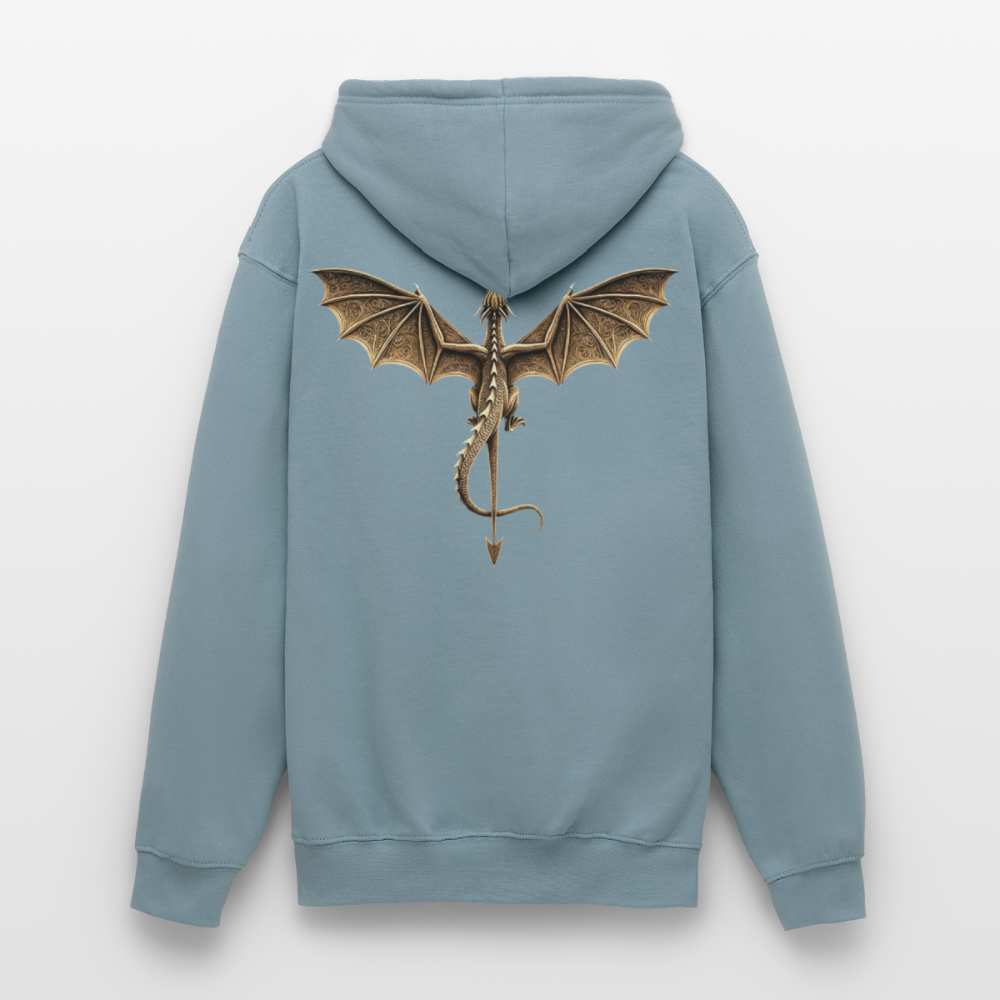 ✨ Mystischer Drachen Hoodie ✨ - Nebelblau