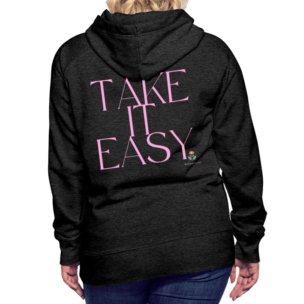 "TAKE IT EASY" Hoodie in Premiumqualität - Anthrazit