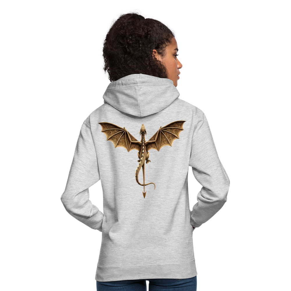 ✨ Mystischer Drachen Hoodie ✨ - Hellgrau meliert