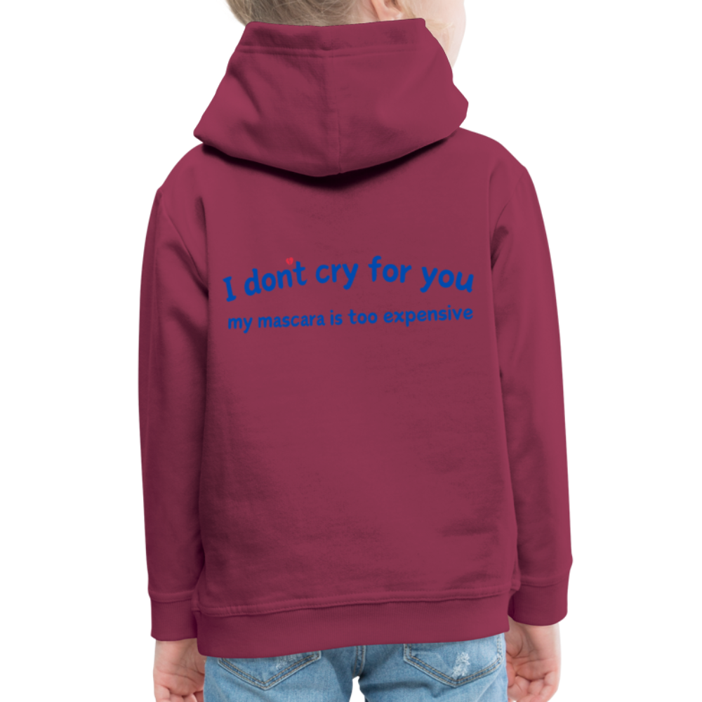 Too Expensive to Cry Hoodie ✨ (teens) - Bordeaux