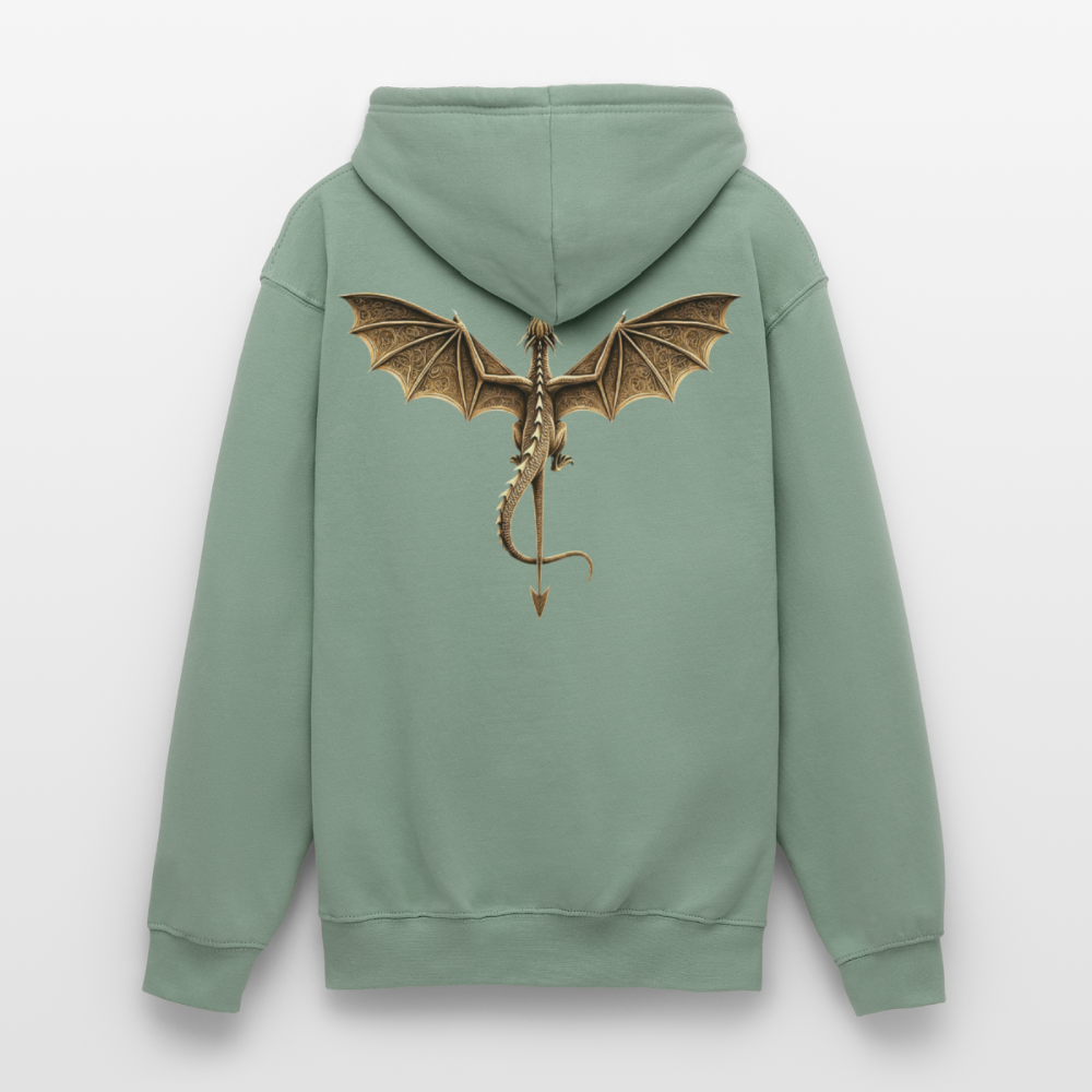 ✨ Mystischer Drachen Hoodie ✨ - Graugrün